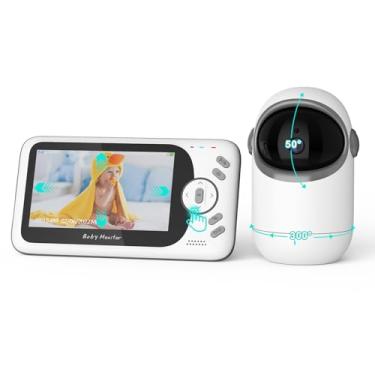 Imagem de Babá Eletrônica Câmera, 4.3" Monitor de Bebe, Sem Wi-Fi, 2 Way Audio, Zoom Digital, Economia de energia VOX, Temperatura ambiente, Ideal para Pais Novos