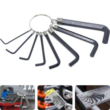 Imagem de Jogo Chave Allen 1,5 Mm - 8,0 Mm Chaveiro 8 Peças Tradestar