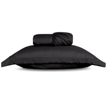 Imagem de Jogo De Lençol Solteiro Slim Percal 200 Fios 2 Peças - Preto