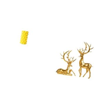 Imagem de Fenteer Vaso de Porcelana para Flores E Estatuetas de Veado em Resina, Ornamento de Mesa para Sala de Estar, Esculturas Decorativas, Recipiente de Coleção