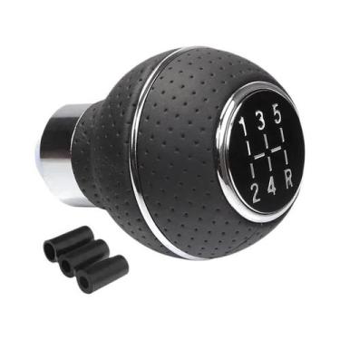 Imagem de Manopla De Câmbio De Couro Com 5 Velocidades Para Carros Manuais, Cami