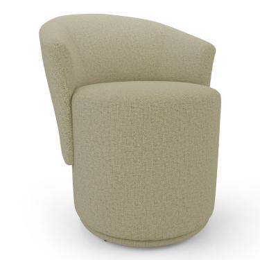 Imagem de Poltrona Orgânica Living Mavi Fixa Linho Bege - Desk Design