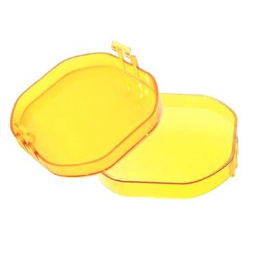 Imagem de 2 peças de capas de lentes amarelas de 7,6 cm, capa protetora à prova de poeira para cápsulas de LED de 7,6 cm, luzes de cubo de luz, luzes de neblina, luzes de neblina, holofotes para motocicletas