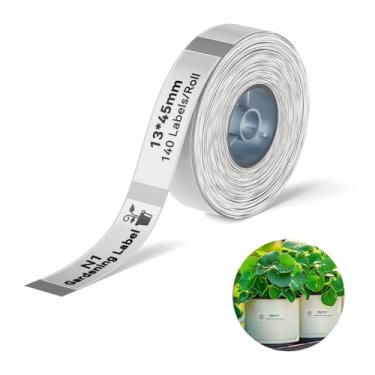 Imagem de NIIMBOT Etiquetas de plantas 13 × 45 mm (0,51" x 1,77 pol.), para etiquetadoras B18/N1, adequadas para etiquetas em vasos de plantas internas ao ar livre, material PET, armazenamento longo