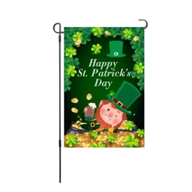 Imagem de StPatricksDayGardenFlagInnovativeRequiteDecorativeDoubleSidedStPatricksDayOutdoorFlagforDeckPorchBalconyBackyardLawnStPatrickDayOutdoorFlagStPatricksDayGardenFlag (S30)