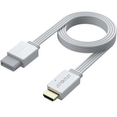Imagem de AUTOUTLET Conversor Wii para HDMI 1080P 150 cm para dispositivo Full HD, adaptador com saída de cabo HDMI macho compatível com Nintendo Wii, Wii U, HDTV, monitor - suporta todos os modos de exibição