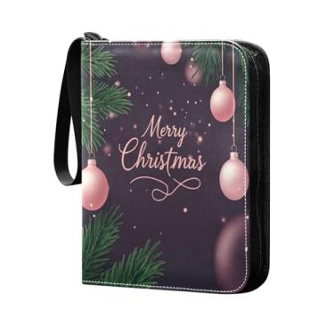 Imagem de Wassud Fichário de 4 bolsos para cartões colecionáveis de Natal comporta 400 cartões padrão à prova d'água TCG CCG MTG álbum presentes para colecionadores, meninos e meninas