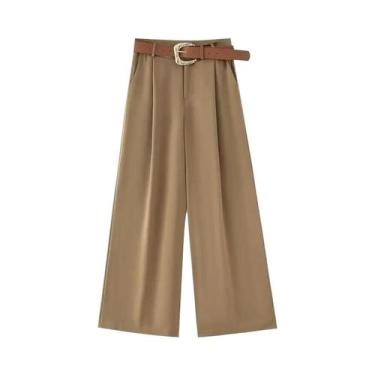 Imagem de Calças De Cintura Alta E Pernas Largas Para Mulheres Verão 2025 Estilo