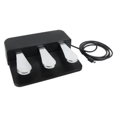 Imagem de Yunhgft Pedal de Sustain Profissional para Piano, Pedal de Metal Compacto com Base Antiderrapante, Suave, Ideal para Piano Eletrônico, Performance E, Style C