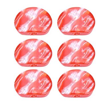 Imagem de Generic Cabeças de Máquina de Cravelhas de Afinação Botões Acrílicos Duráveis ​​para Guitarra, Decoração Elegante para Guitarras Acústicas e Elétricas, Conjunto de 6, Virolas Brancas e Pretas (#02)