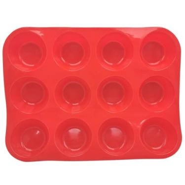 Imagem de Forma de Silicone para Muffins Cupcake Empada com 12 cavidades (kit c/ 1 unidade)