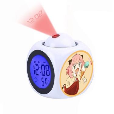 Imagem de Despertador digital LED Spys Family com luz de fundo 8x8x8cm