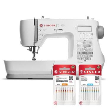 Imagem de Kit Máquina de Costura C7255 e Blisters de Agulhas Bivolt - Singer, Bi