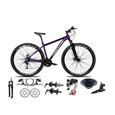 Imagem de Bicicleta Aro 29 Absolute Nero 5 Câmbios Shimano 24v K7 Freios Hidráulicos Garfo Trava - Roxo 19