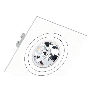 Imagem de 2X Spot Quadrado Embutir Ar70 Face Plana Branco Save Energy