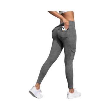 Imagem de Calças De Yoga Sem Costura De Cintura Alta Para Mulheres, Leggings Esp