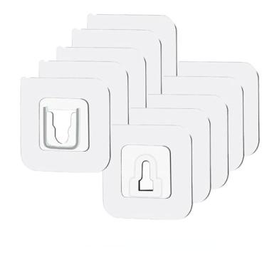 Imagem de NevStp 20/10/4 peças adesivo dupla face ganchos fortes gancho ventosa ventosa suporte de armazenamento de parede para cozinha, banheiro, quarto, 5 pares