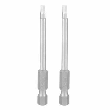 Imagem de HARFINGTON 2 peças chave sextavada broca 1/20.3 cm SAE 1/10.2 cm haste sextavada 3" (75 mm) comprimento S2 aço chaves de impacto magnéticas grau industrial, chave de fenda elétrica hexagonal, cinza