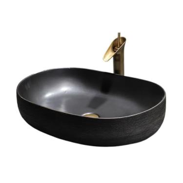 Imagem de Vessel Vanity Sink Lavatório Retrô Acima do Balcão Vaso Porcelana Cerâmica Banheiro Bancada Moderna