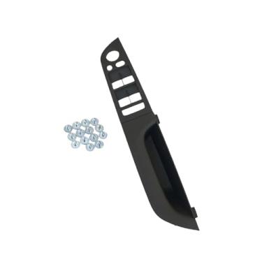 Imagem de RHD interior direito porta do motorista painel de apoio de braço painel interruptor tampa da maçaneta da porta compatível com BMW Série 3 E90 E91 316 318 320 325 328i 2004-2012(Black High-end 35.5)