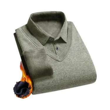 Imagem de Camisas Polo Listradas Slim Fit Para Homens, Moda De Outono, Pulôveres