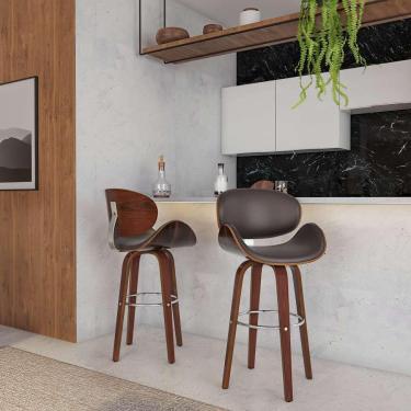 Imagem de Banqueta Giratória Leiden Marrom