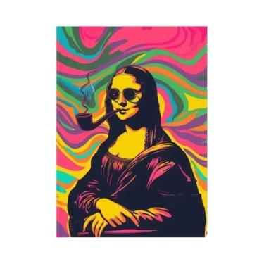 Imagem de Pintura Em Tela De Aquarela Mona Lisa, Arte De Parede Graffiti, Pôster