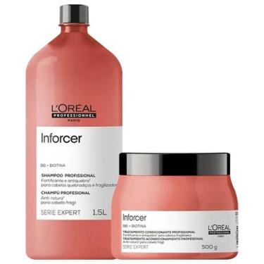 Imagem de Kit loreal inforcer shampoo 1500 ml e máscara 500 g - LOREAL PROFESSIO