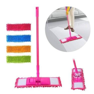 Imagem de Rodo Esfregao Mop Vassoura Absorvente Microfibra Tira Po Lava Limpa Va