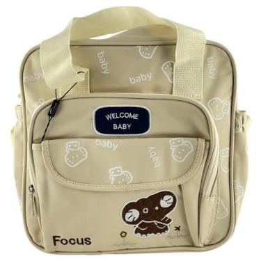 Imagem de Bolsa Focus Para Bebês Média Estampada Com Bolsos, Kaki, UNI