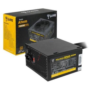Imagem de Fonte ATX CLANM Atom 400W para PC Gamer e Office