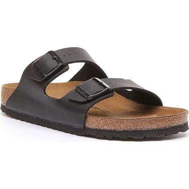 Imagem de BIRKENSTOCK Arizona - Couro oleado (unissex) Preto Oleado Couro 38 (Masculino 35, Feminino EUA 7) Regular, Couro lubrificado preto, 36