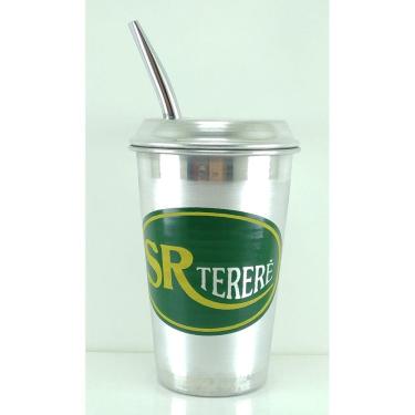 Imagem de Copo  Terere Aluminio Com Tampa E Bomba Sao Roque