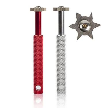 Imagem de HIFROM Apontador de sulcos com 6 cabeças - Ferramenta de resulco para taco de golfe e substituição de limpador para todos os ferros de arremesso de areia e cunhas de aproximação e tacos utilitários