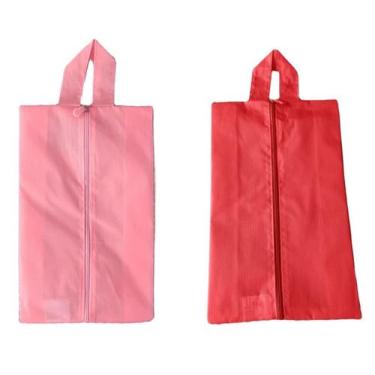 Imagem de 2 Bolsa Porta Sapato Viagem Nécessaire Tenis Calçado Roupa Mochila Ros