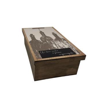 Imagem de Caixa Mini Chandon Tampa de Sapato 1 Div Um Bom Vinho 25x15x8 Kit 10un