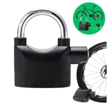 Imagem de Cadeado Tranca Alarme Bloqueio Universal Anti-roubo Bicicleta Moto Por