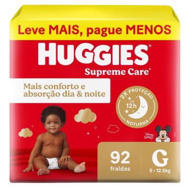 Imagem de Fralda Huggies Supreme Care Tamanho G 92 Unidades Descartáveis