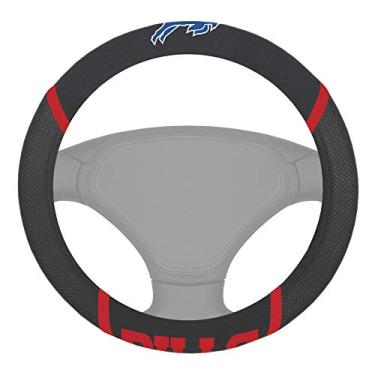 Imagem de NFL Buffalo Bills Capa para volante bordada, preta, diâmetro universal de 38 cm