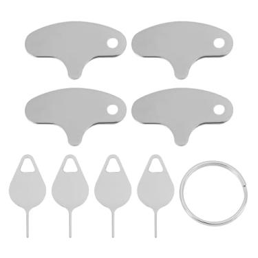 Imagem de SG Store 8 peças de ferramenta de chave de campainha compatível com Blink compatível com pino de cabeça chata Eufy e pino de cabeça pontiaguda com chaveiro, chave de porta, liberação de sino,