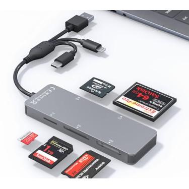 Imagem de Ardaddyn - Leitor de Cartão 5 em 1 - XD/TF/MS/CF/SD - USB C OTG - Compatível com iPhone, Android e PC