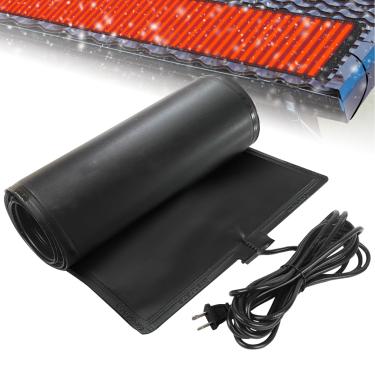Imagem de FullyWarms Tapetes aquecidos para derretimento de neve, fita térmica de telhado de 3 m x 33 cm, prevenção de barragens de gelo aquecidas, tapetes elétricos para remoção de neve no inverno