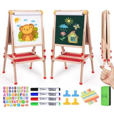 Imagem de Art Easel Joyooss para crianças com quadro branco e quadro-negro e ace