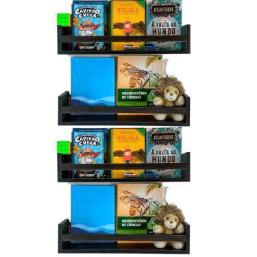 Imagem de Prateleira Colocar Livros Infantis Estante Livreiro Parede