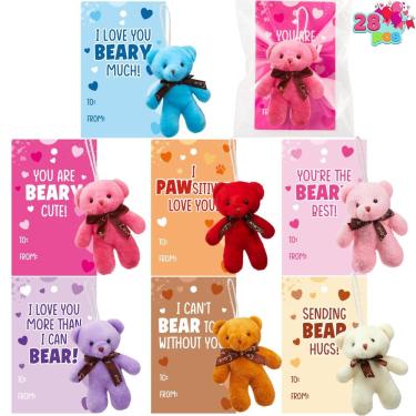Imagem de Cartões-presente com brinquedos de pelúcia Mini Bears, lembrancinhas de festa para crianças