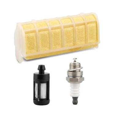 Imagem de YUANTUO Kit de reparo de motosserra adequado para Stihl MS210 MS230 MS250, conjunto de peças de manutenção de motosserra com vela de ignição de filtro de ar de combustível, substitui 1123-007-1800