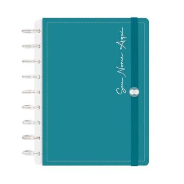 Imagem de Caderno De Disco Iscool Inteligente 140 Folhas Personalizado Solid Colors Azul Topázio M+