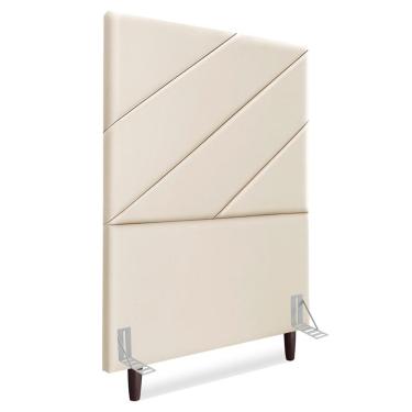 Imagem de Cabeceira Solteiro 90 cm Com Frame Cristal Corino Artte