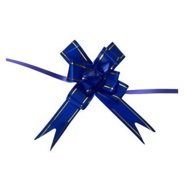 Imagem de Kit C/100 Laço Fácil Pronto C/Filete 20mmx37cm Presente Azul - generic