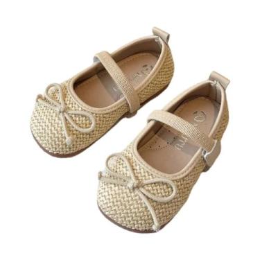 Imagem de Sapatos Casuais Para Meninas Bebê Com Laço Redondo, Leves E Confortáve